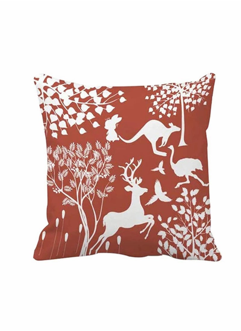 Excefore Set of 4 Throw Pillow Covers Set 18 x 18 Inch Green Leaves Decorative Spring Decoration Cotton Linen Square Cushion Covers for Sofa Couch Car Bedroom Home Decor  - Image 2