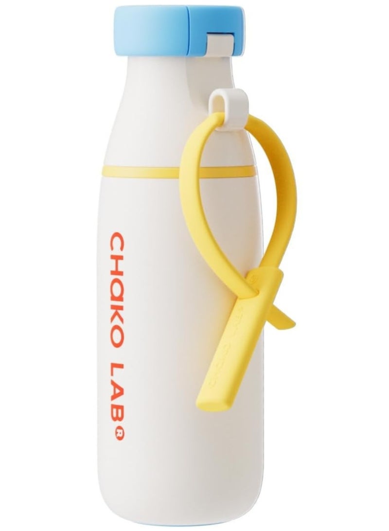 CHAKO LAB Insulated Stainless Steel Water Bottle with Strap | BPA-Free Leak Proof | 17oz Bottle with Spout Lid & Straw - Image 1