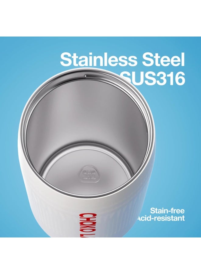 CHAKO LAB Insulated Stainless Steel Water Bottle with Strap | BPA-Free Leak Proof | 17oz Bottle with Spout Lid & Straw - Image 4