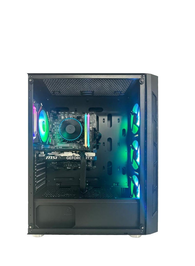 WJCOOLMAN TRIO 4DF RGB Mid Tower Gaming PC Case – Black - Image 4