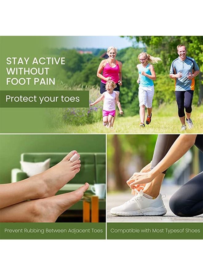 Generic - 10 Pcs Breathable Toe Protector Toe Cover Sleeves, Pads Gel Pads Claw Toe Temporary Bracket, Gel Toe Caps Toe Protectors Breathable Toe Sleeves, Supporting Foot Pain Big Toe Cap (White) - Image 1