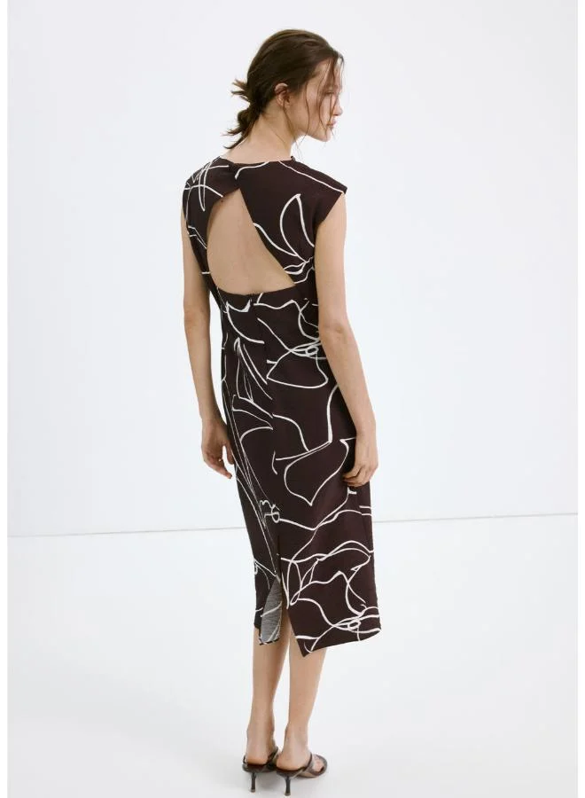 مانجو Printed ruched dress