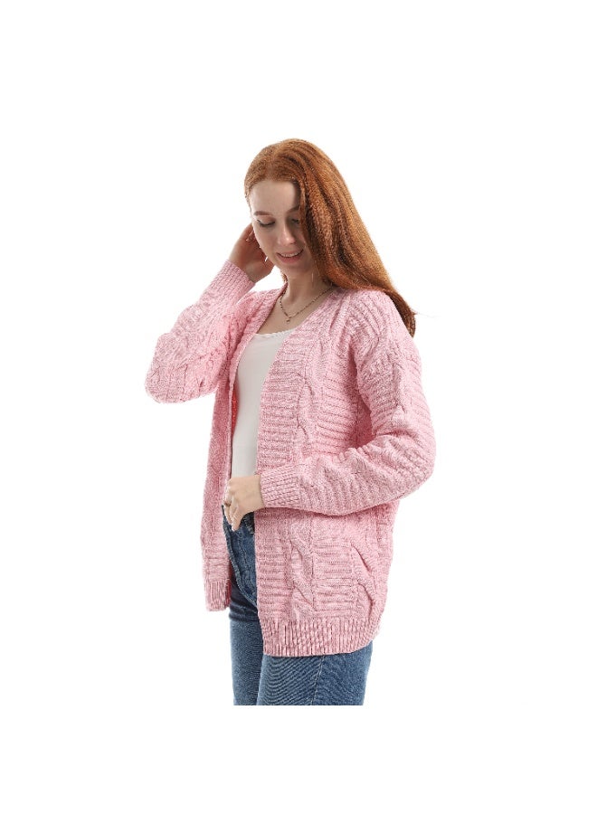 سيزار كارديجان حريمي صوف سادة مفتوح من الأمام - Image 2