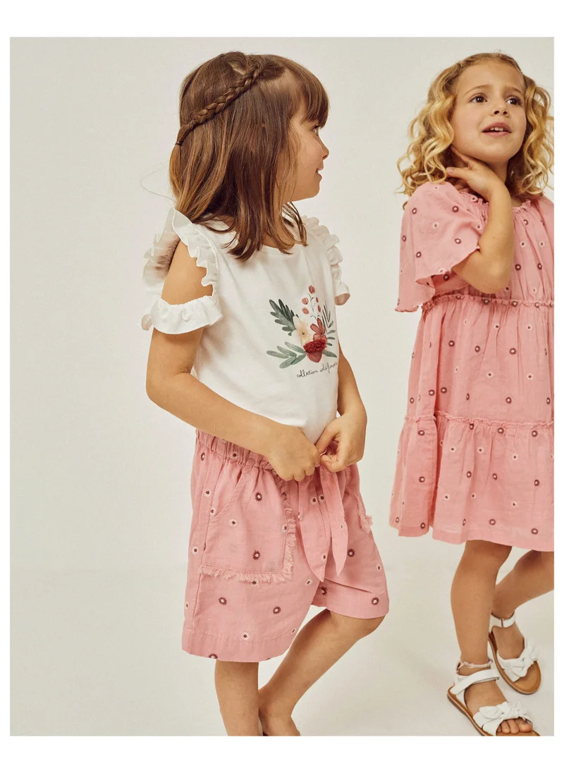 زيبي Zippy Floral Cotton Shorts For Girls