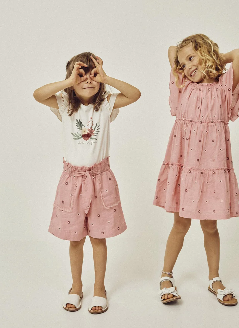 زيبي Zippy Floral Cotton Shorts For Girls