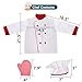Noamus 11 Pcs Kid Chef Role Play Costume Set Pretend Chef Outfit with Realistic Accessories Kitchen Toys Kid Cooking DressUp Set Chef Supplies Role Play Gifts for Boy Girl Ages 3 Halloween - Image 4