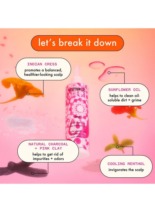 أميكا زيت أميكا ريسيت لتنظيف فروة الرأس بالفحم الوردي للجنسين، 6.7 أونصة (عبوة من قطعة واحدة) - Image 4