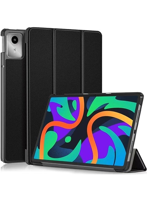 PU Leather Case for Lenovo Tab M11 TB330FU 11", PU leather PC hard Case Ultra Slim Cover with Auto Wake/Sleep (black)