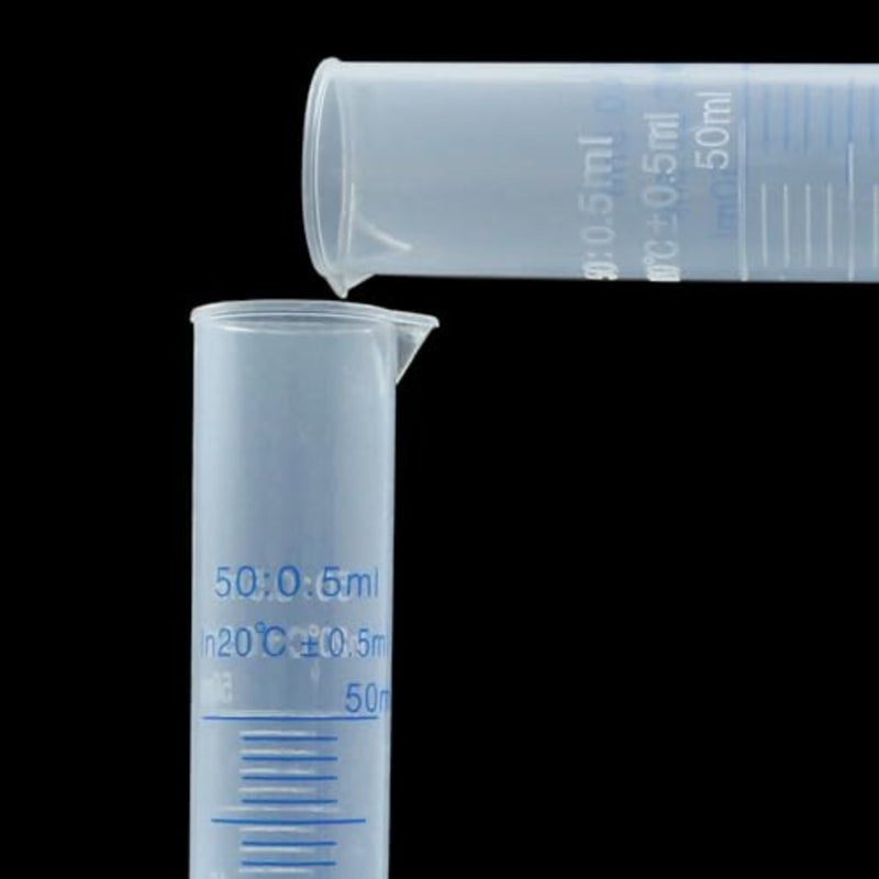 10 Pcs Plastic Graduated Cylinder 50 ml Transparent Measuring Cylinder with PP Material Hexagonal Base for Science and Projects - Image 4