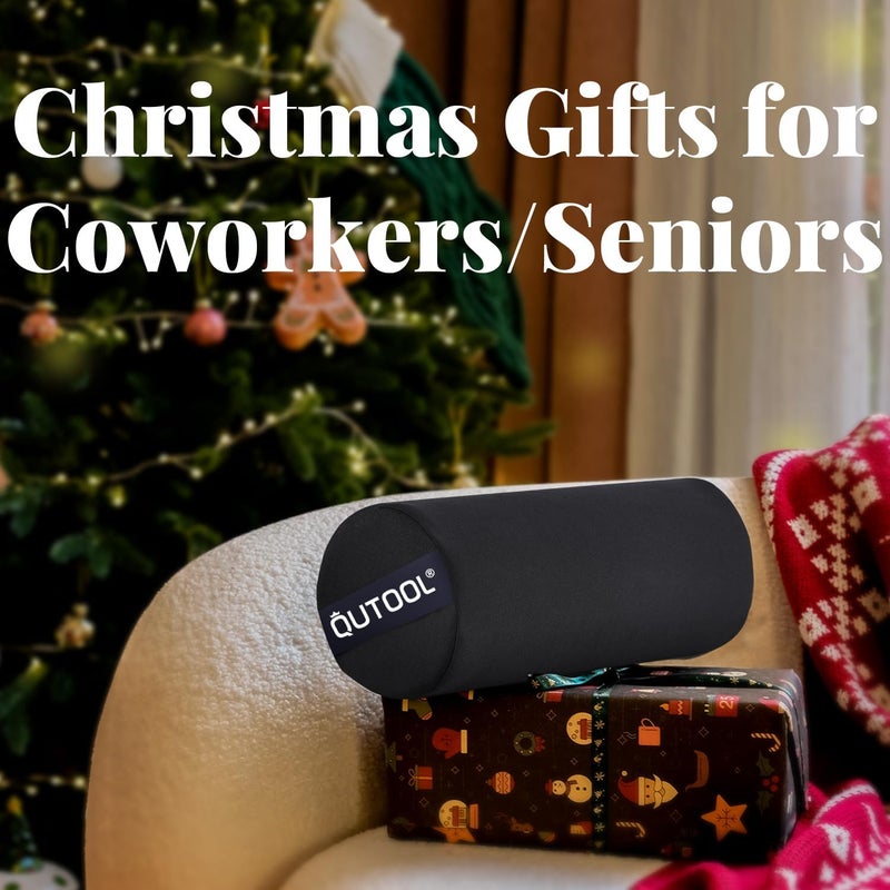 QUTOOL Lumbar Roll, Lumbar Support Pillow for Office Chair with Non-Slip Wider Strap, Back Pain Relief & Posture Improvement, Washable Cover, Office Desk & Car Accessories, Medium Soft - Image 2