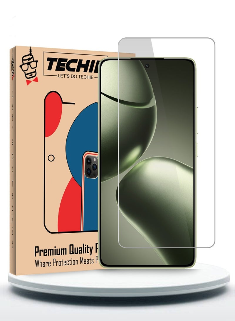 Techie HD Tempered Glass Screen Protector for Xiaomi 14T / Xiaomi 14T Pro - Anti Reflection Anti Bubbles 9H Hardness 0.33 mm Rounded Edges Easy Installation - Image 1