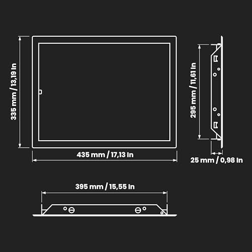 Repa Market 16 x 12 Inch Access Panel for Drywall/White Powder Coated Steel Wall Hole Cover/Door Panel/Cover Plates with Latch – Service Hatch/HVAC Access Door for Plumbing, Electrical Use - Image 2