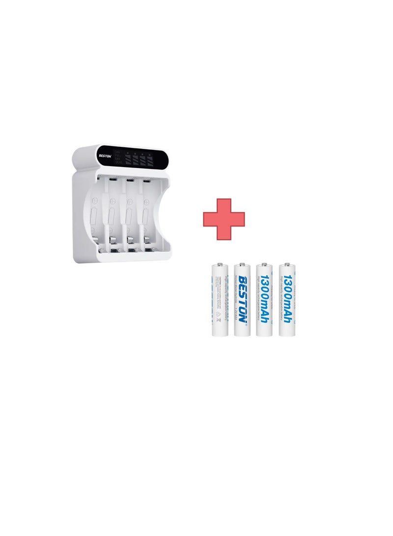 Beston C9023L Charger with 4 Pcs of AAA - Image 1