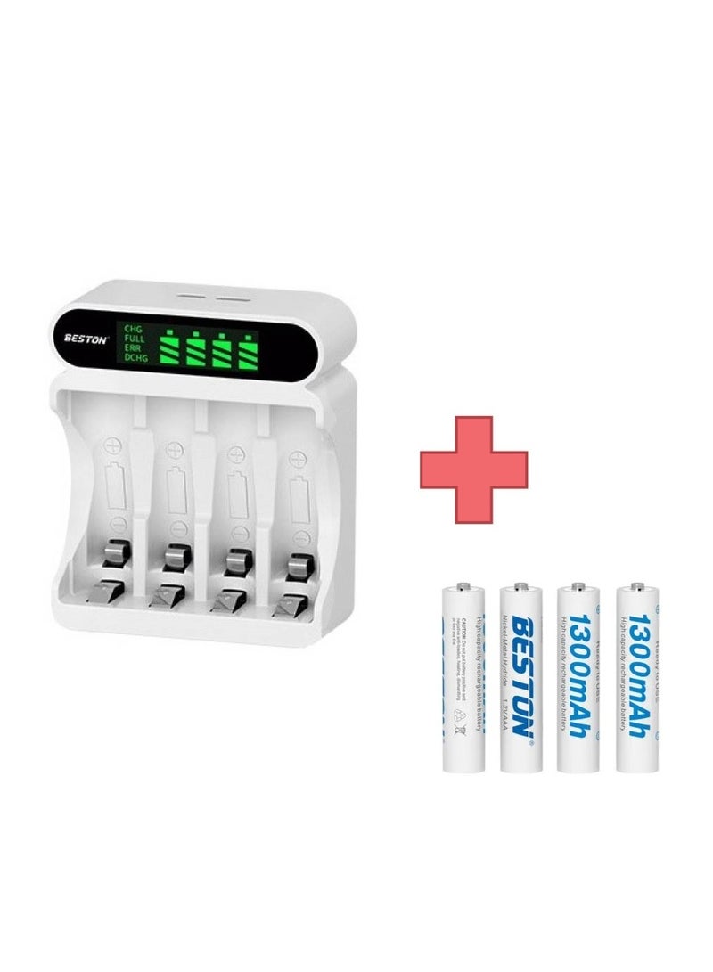 Beston C9023L Charger with 4 Pcs of AAA - Image 2