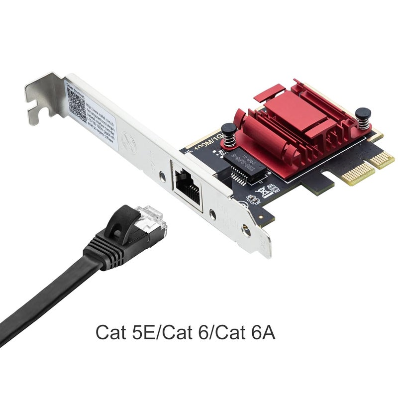 10جتيك 2.5G NIC PCIe محول شبكة 2500/1000/100 ميجابت في الثانية بطاقة إيثرنت PCIe جيجابت، منفذ RJ-45 واحد، مع وحدة تحكم Realtek RTL8125، يدعم Windows Server/Ubuntu/Centos/Debian - Image 5