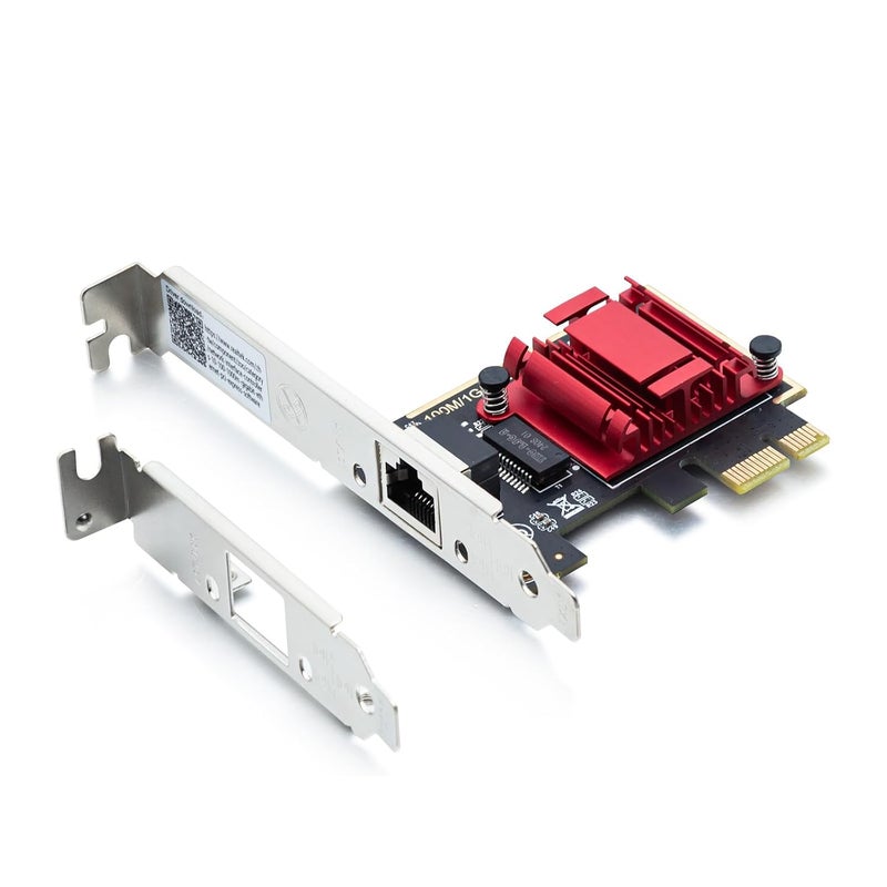10جتيك 2.5G NIC PCIe محول شبكة 2500/1000/100 ميجابت في الثانية بطاقة إيثرنت PCIe جيجابت، منفذ RJ-45 واحد، مع وحدة تحكم Realtek RTL8125، يدعم Windows Server/Ubuntu/Centos/Debian - Image 1