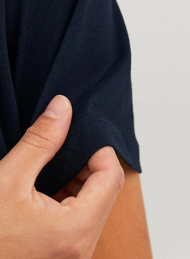 JACK & JONES Front Logo Graphic Regular Fit Crew Neck T-Shirt