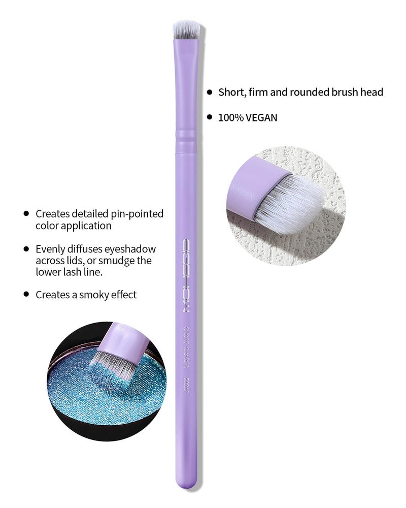 EIGSHOW Eyeshadow Smudge Brush, Short Shader Brush with Silver Ion Bristles – Precision Crease & Cat Eye Makeup, Vegan & Cruelty-Free (E806P) - Image 2
