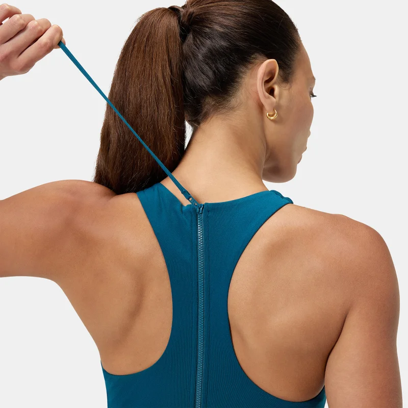 speedo Women's Racer Zip One-Piece Swimsuit