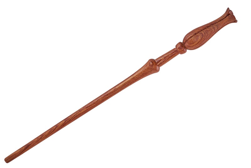 Handicraftviet Hand Carved Wooden Flower Wand Magic Wand for Collectible and Cosplay 15 for Children and Adults on Halloween Christmas