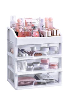 NANAO 3-Layer Makeup Organizer，Multi-Function Make Up Case Dustproof Cosmetic Storage Box,Bathroom Vanity Countertop Storage for Cosmetics, Brushes, Lotion, Nail Lipstick and Jewelry ,Skin Care Products Jewelry Organizer Finishing Box Bathroom Desktop  - Image 1