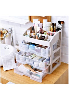 NANAO 3-Layer Makeup Organizer，Multi-Function Make Up Case Dustproof Cosmetic Storage Box,Bathroom Vanity Countertop Storage for Cosmetics, Brushes, Lotion, Nail Lipstick and Jewelry ,Skin Care Products Jewelry Organizer Finishing Box Bathroom Desktop  - Image 2