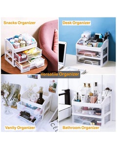 NANAO 3-Layer Makeup Organizer，Multi-Function Make Up Case Dustproof Cosmetic Storage Box,Bathroom Vanity Countertop Storage for Cosmetics, Brushes, Lotion, Nail Lipstick and Jewelry ,Skin Care Products Jewelry Organizer Finishing Box Bathroom Desktop  - Image 5