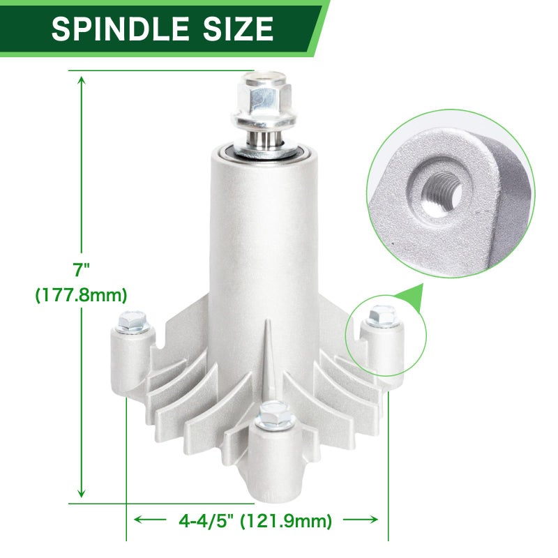 TENGMUJX 130794 Spindle Assembly Fit for 42" 36" 38" Deck Craftsman LT1000 LT2000 DLT3000 LTX1000 DYT4000 Husqvarna YTH1542XP Riding Mower with HU Poulan Pro Tractor Replaces 532130794 128774 128285 (2 PACK) - Image 2