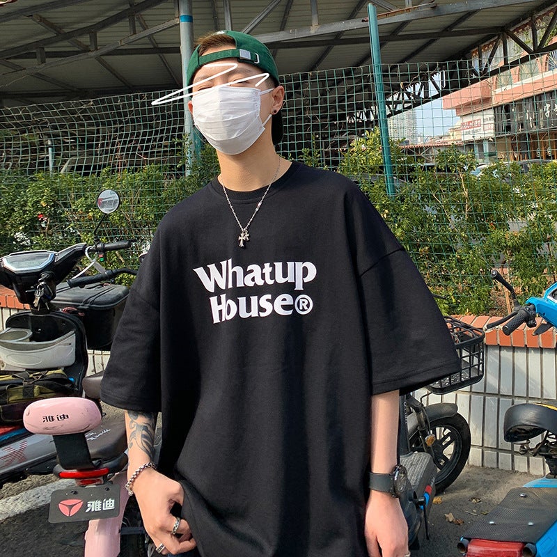 Factory Direct Supply Short-sleeved T-shirt Men's and Women's Summer Letter Printing Simple All-match oversize Trendy Half-sleeved T-shirt - Image 5