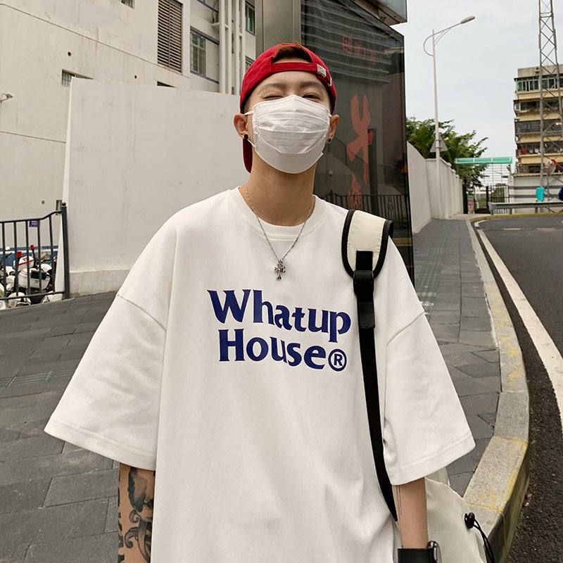 Factory Direct Supply Short-sleeved T-shirt Men's and Women's Summer Letter Printing Simple All-match oversize Trendy Half-sleeved T-shirt - Image 4