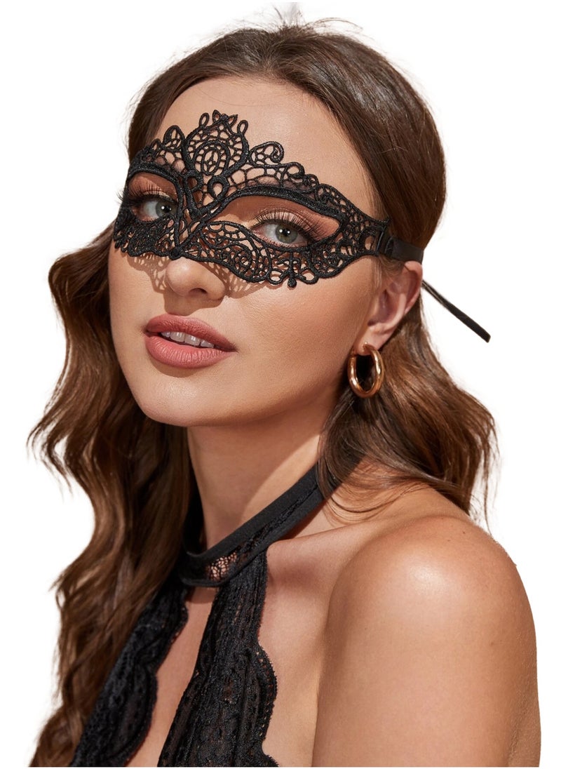 amazing.EGP Lace Costume Eye Mask (Black)  - Image 3