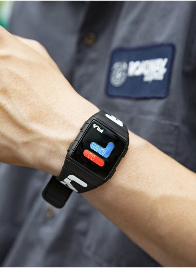 FILA Unisex Digital Rectangle Shape Silicone Wrist Watch 38-105-006 - 36 Mm  - Image 2