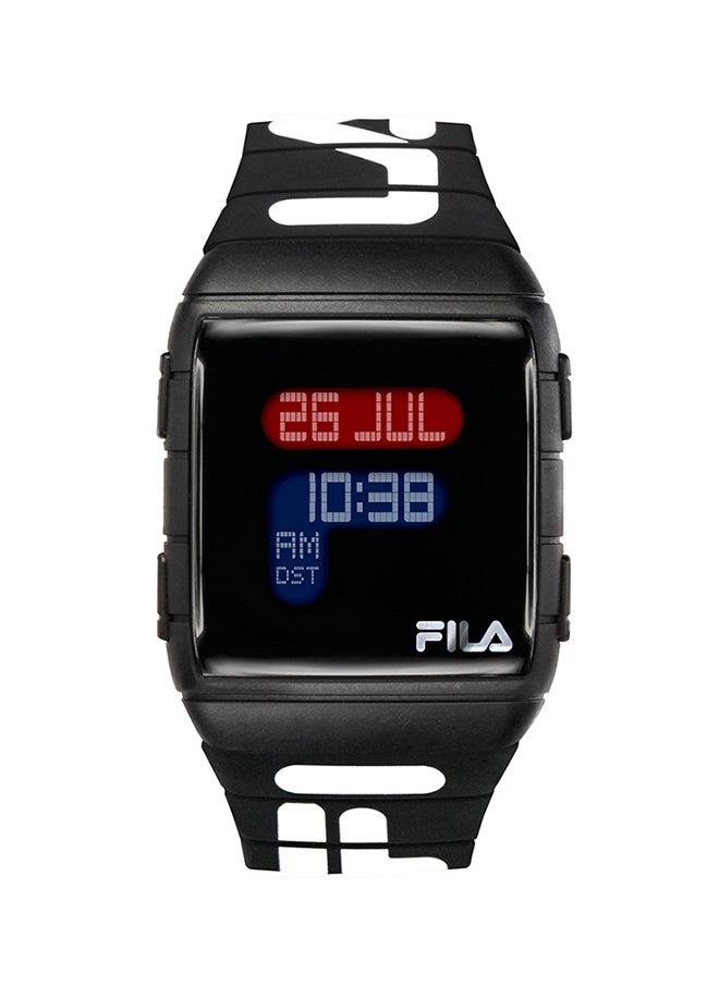 FILA Unisex Digital Rectangle Shape Silicone Wrist Watch 38-105-006 - 36 Mm  - Image 1