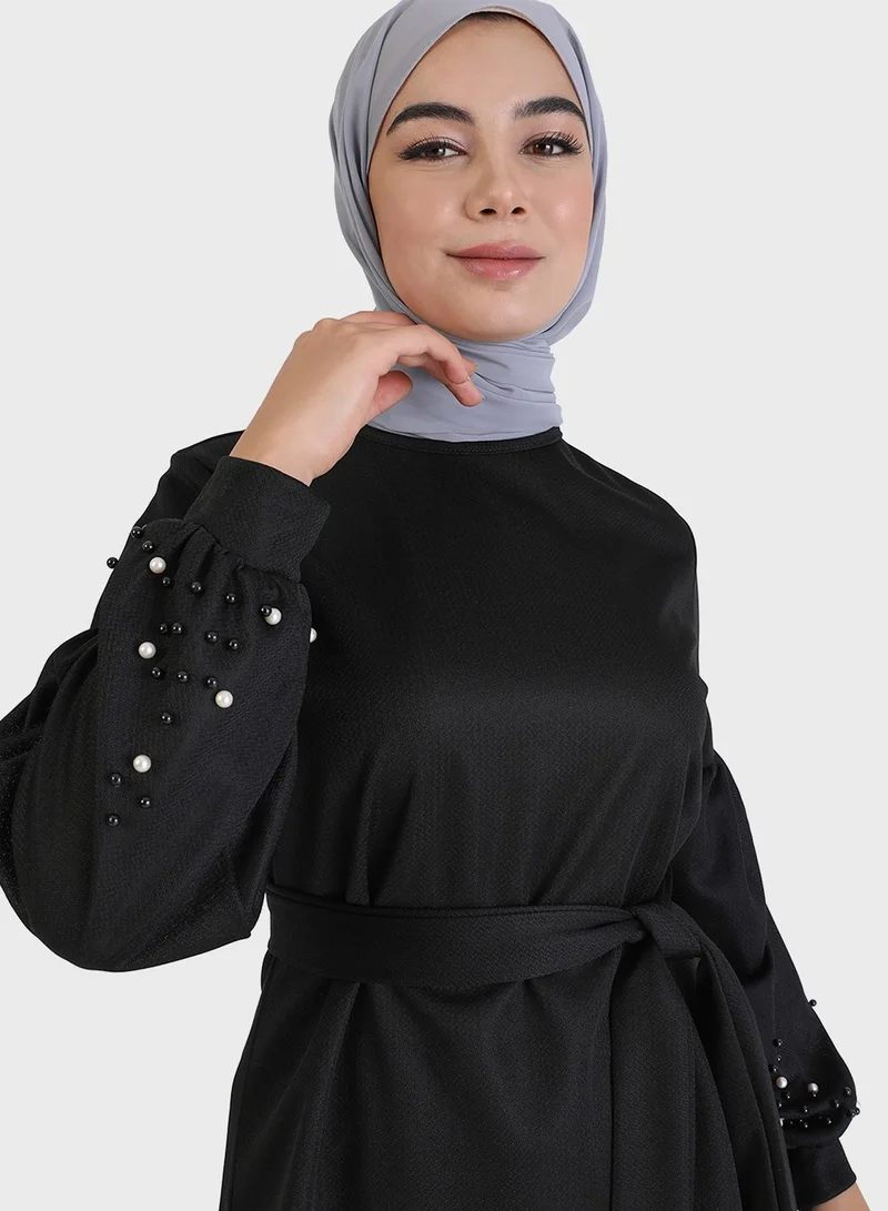 Tavin by Modanisa Embellished Top & Pants Set