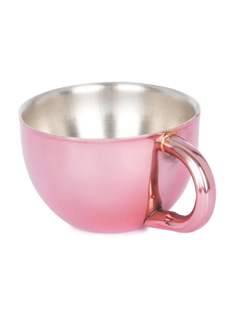 KCL KCL Stainless Steel Rose Gold Coating Cup and Saucer for TeaCoffee 80ml  - Image 2