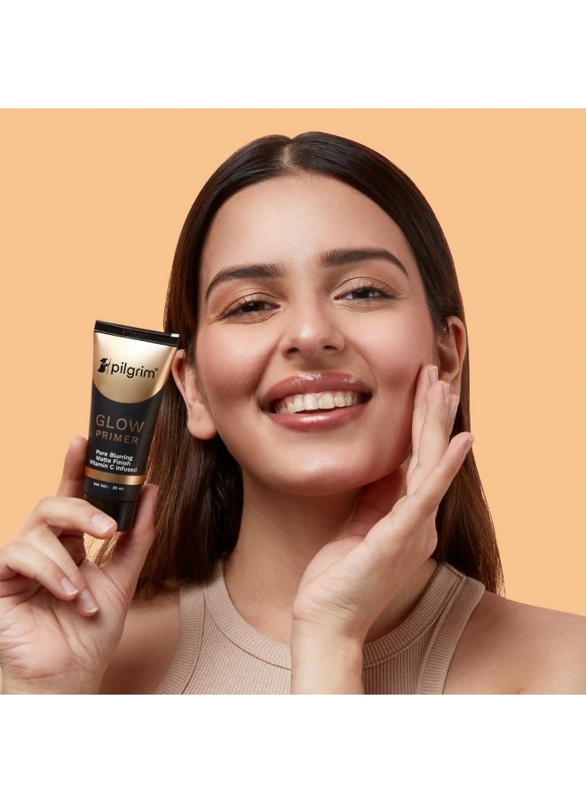 PILGRIM - Glow Primer Lightweight Gel Based Velvety Matte Finish, Blurs Pores, Vit C+E Infused - Image 1