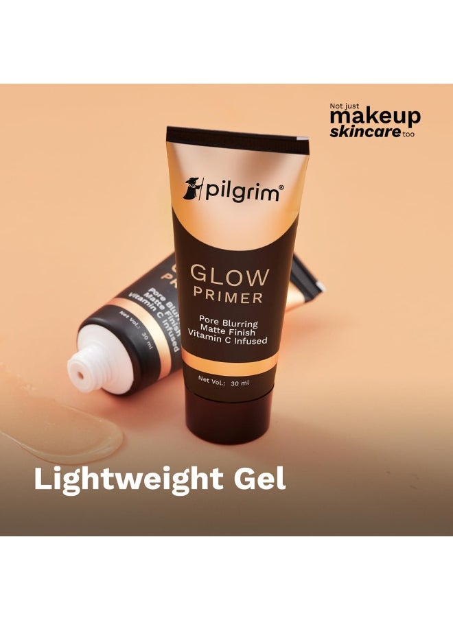 PILGRIM - Glow Primer Lightweight Gel Based Velvety Matte Finish, Blurs Pores, Vit C+E Infused - Image 1