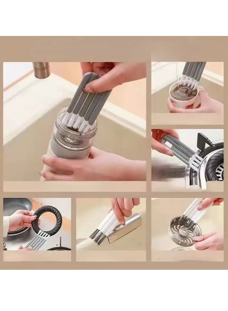 2pcs, Cup Lid Brush, Keyboard Brush, Water Bottle Cleaning Brush, Crevice Dust Removal Brush, Portable Multifunctional Kitchen Cleaning Brush, Groove Brush, Cleaning Supplies, Cleaning Tool  - Image 2