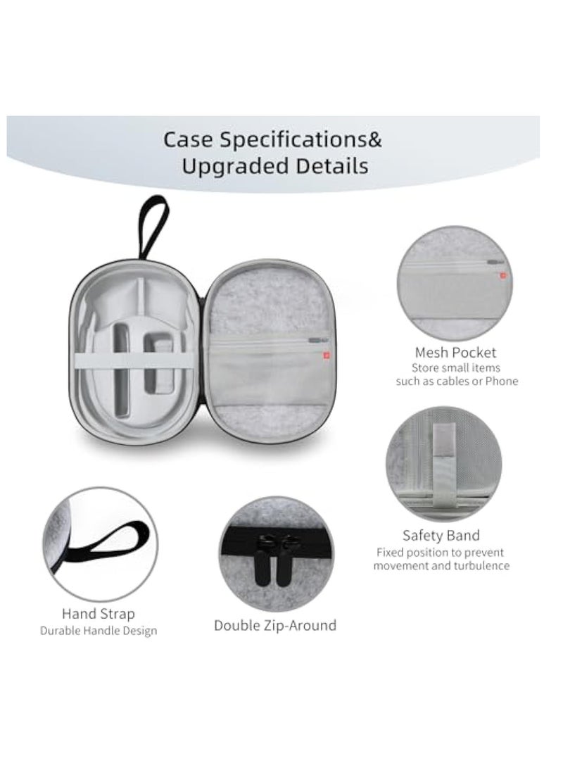 Barakah Carrying Case Compatible with Apple Vision Pro, VR Gaming Headset and Touch Controllers Accessories, Accessories Organizer Storage Hard Shell Travel Case for Apple Vision VR, Gray - Image 4