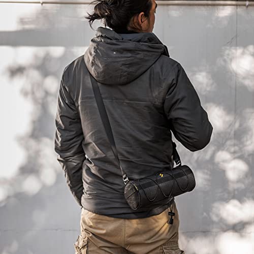 ROCKBROS Bike Handlebar Bag Small Bicycle Handle Bar Bag Handy Front Bike Bags Handlebar Storage Pouch Pack with Shoulder Strap Little Mountain Road Bike Barrel Bag - Image 5