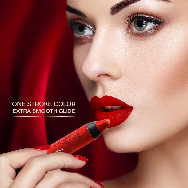 FACESCANADA Matte Lip Crayon â€“ Midnight Rose 12 | Long Lasting, Highly Pigmented & Smudge Proof Lip Color | Creamy Texture for Smooth Application | Bold Matte Finish | 0.09 Oz (2.8g) - Image 4