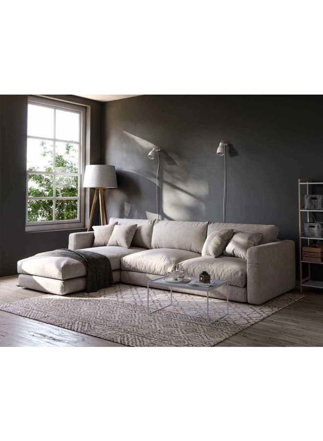 Retro Modern sofa 250 cm - beige - Image 1