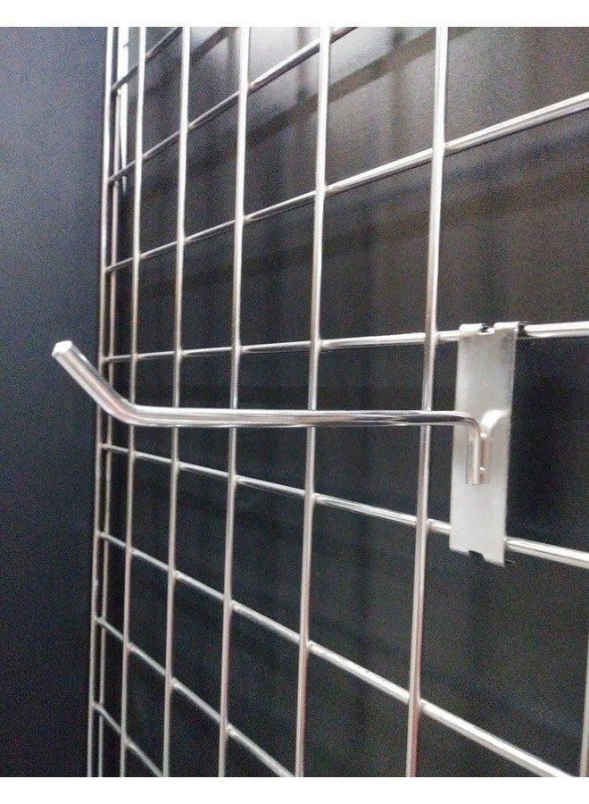Q1 Beads Q1 Beads 12 Pcs 6" Stainless Steel Gridwall Panel Display Hook Hanger for Showroom, Mobile Shops,Supermarket Hanging Accessories (6 Inch) Pack of 12 Pcs.  - Image 1