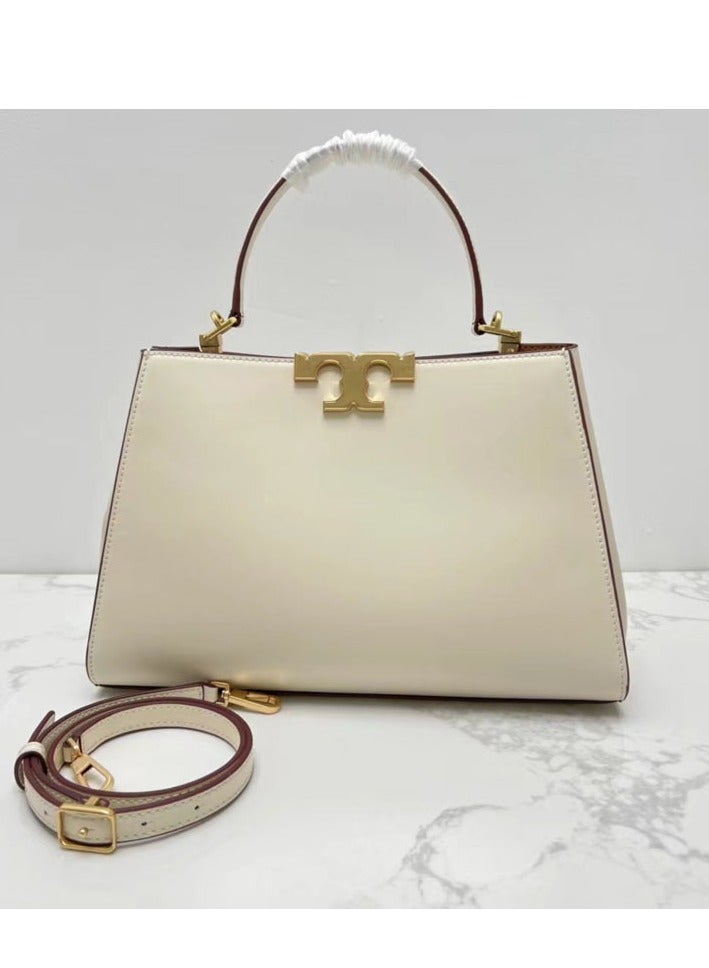 Burch Double T tote bag, large capacity, fashionable retro high-end hand-held crossbody bag, women's fashion 32*21*12.8CM - Image 1