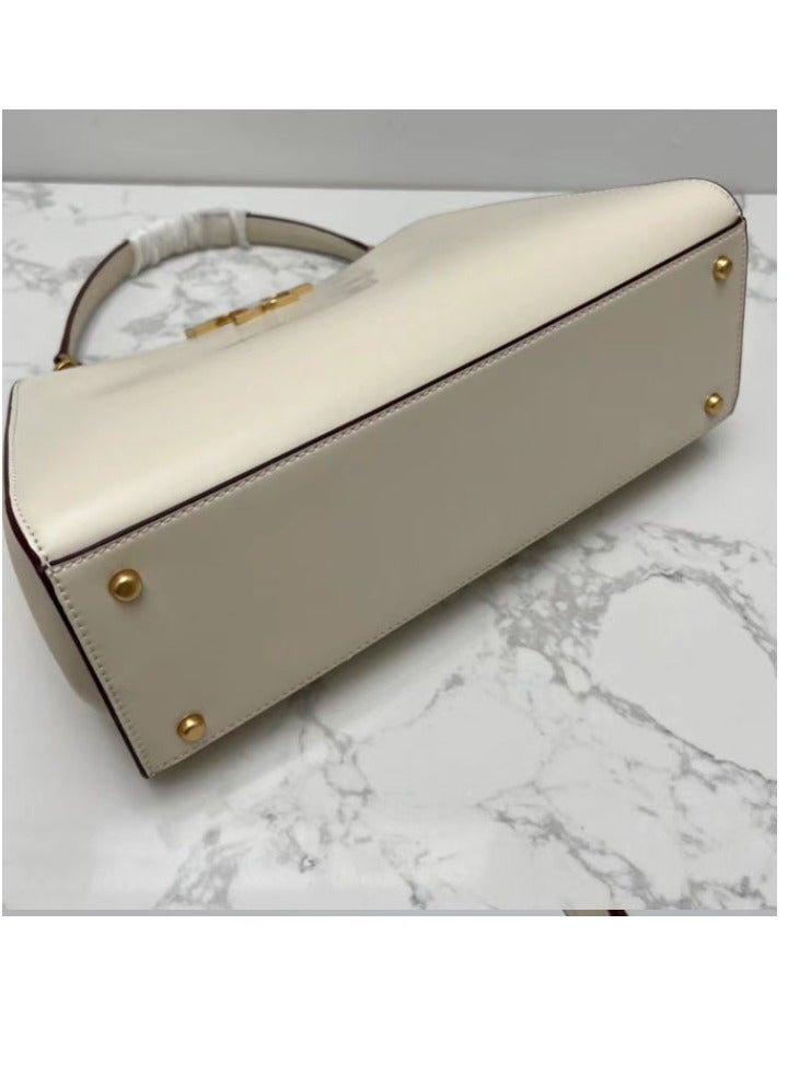 Burch Double T tote bag, large capacity, fashionable retro high-end hand-held crossbody bag, women's fashion 32*21*12.8CM - Image 3