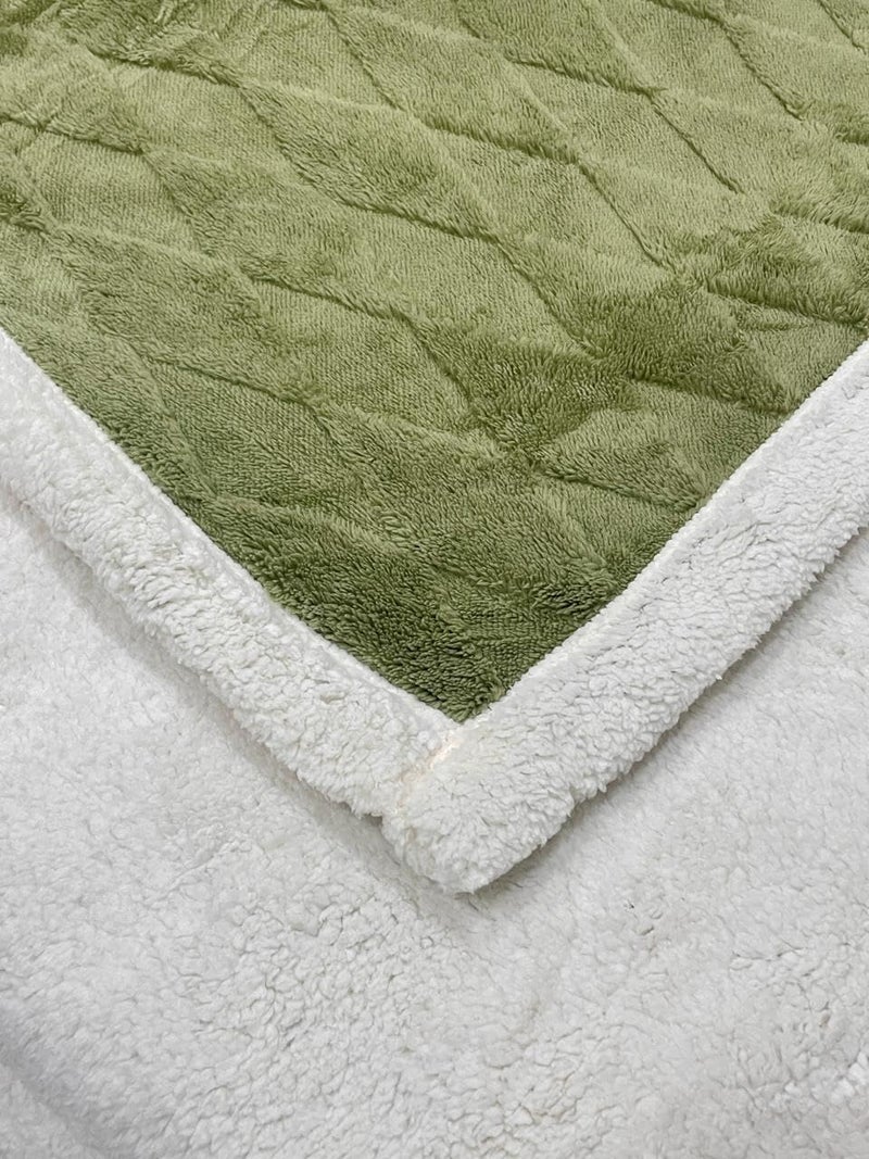 Butterthief Cozy Super Soft Warm Double Layered Kids Sherpa Blanket All Season Baby Blanket for Winter Toddlers Boys & Girls 1-6 Years (Size -100 x 150cm) (Grass Green) - Image 3