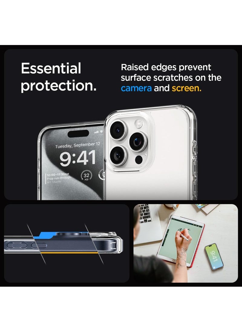 Spigen Ultra Hybrid for iPhone 15 PRO Case Cover - Crystal Clear  - Image 5