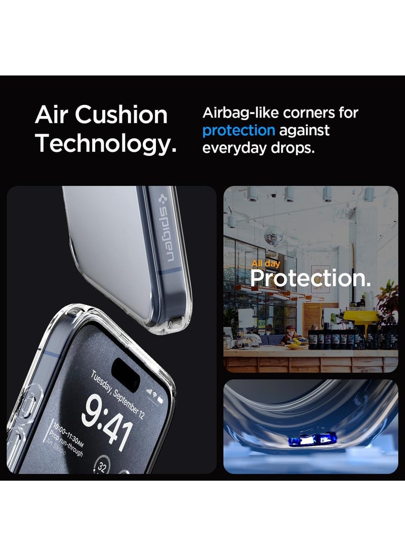 Spigen Ultra Hybrid for iPhone 15 PRO Case Cover - Crystal Clear  - Image 4