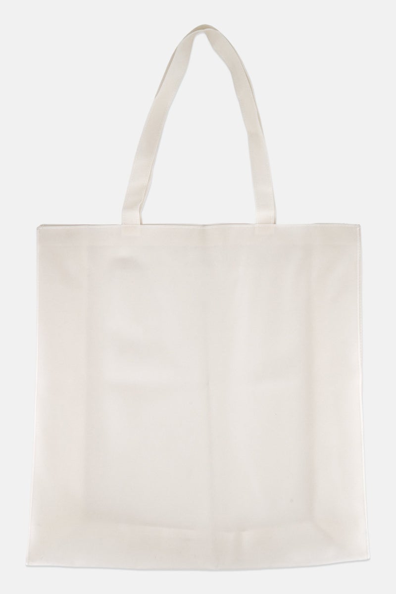Muy Mucho Women Tote Bag 44 x 44 x 14 cm, Off White - Image 2