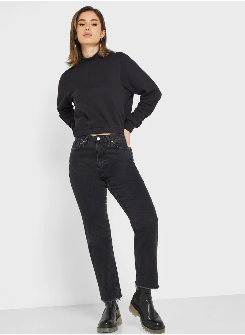 ONLY High Neck Knitted Sweatshirt